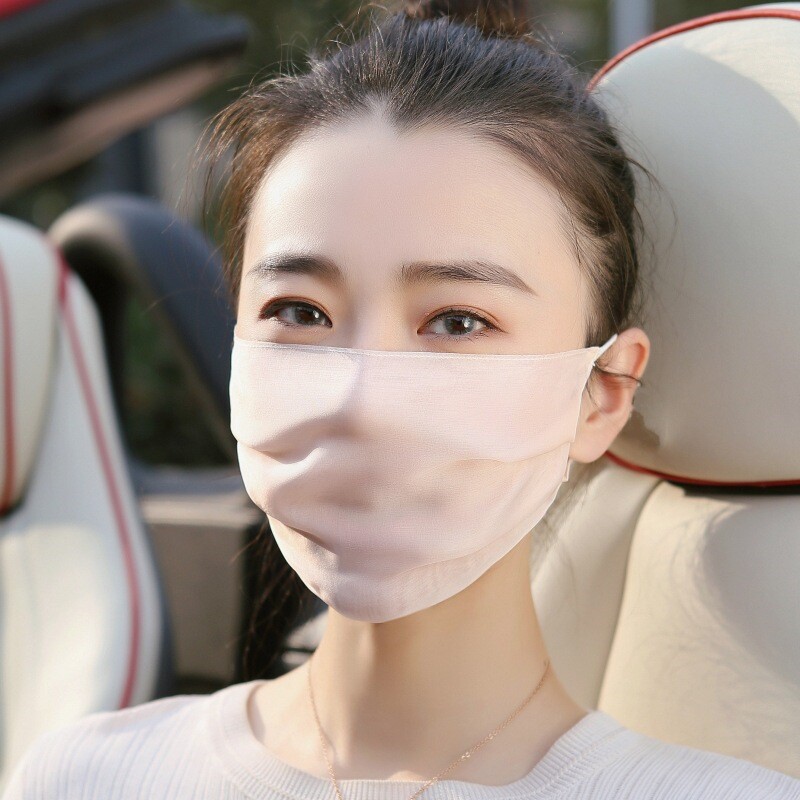 户外防晒口罩女夏季薄款防紫外线黑色加大透气舒适遮阳防护面罩出