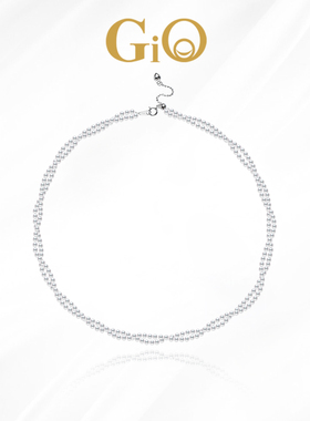 孟子义同款GiO珠宝 淡水小米珠珍珠双层项链颈链女珠串锁骨链
