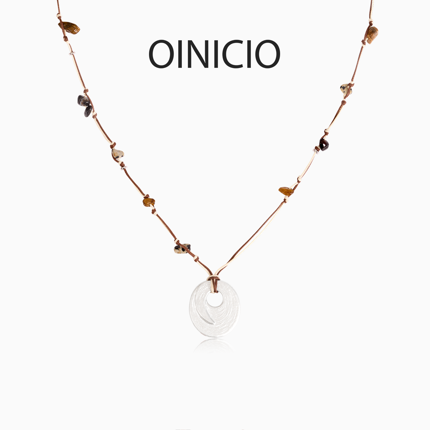 OINICIO编绳吊坠毛衣链