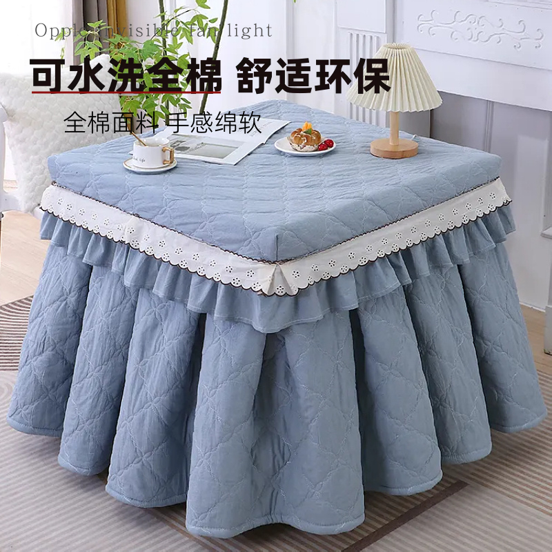 2025新款纯棉正方形烤火炉罩