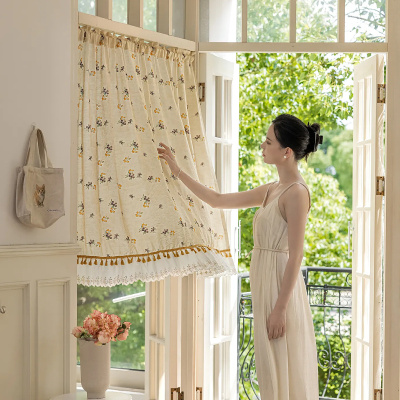 小杨梅小琵琶门帘免打孔短帘半帘