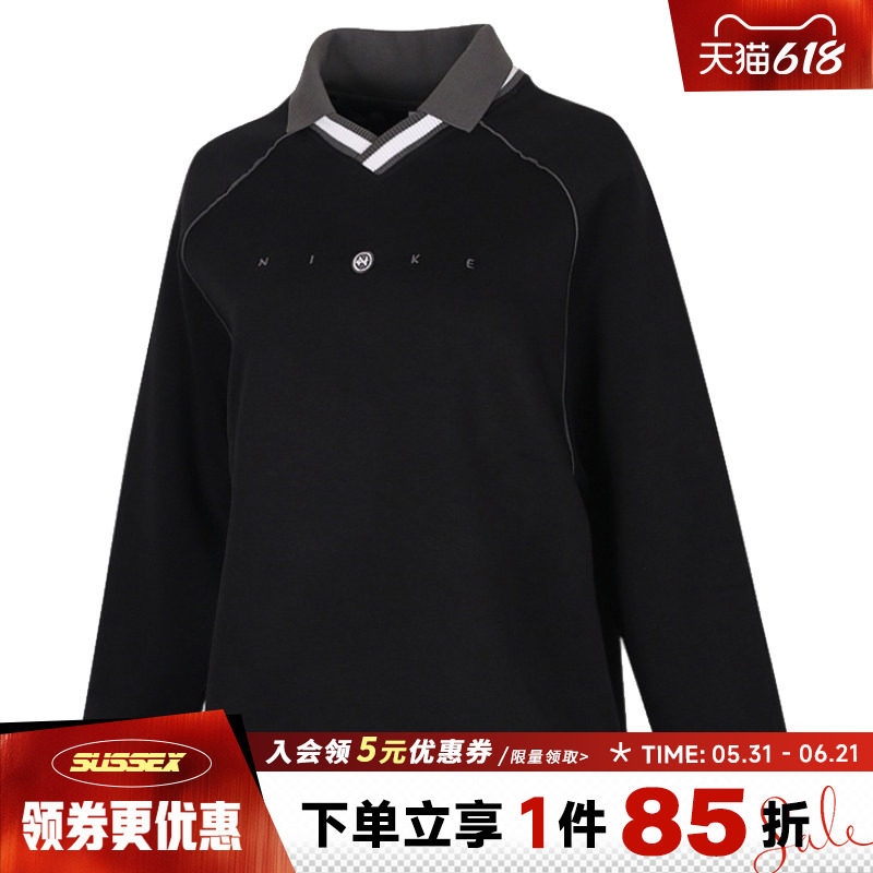 nike耐克春季女子运动休闲长袖T恤POLO衫IF0257-010
