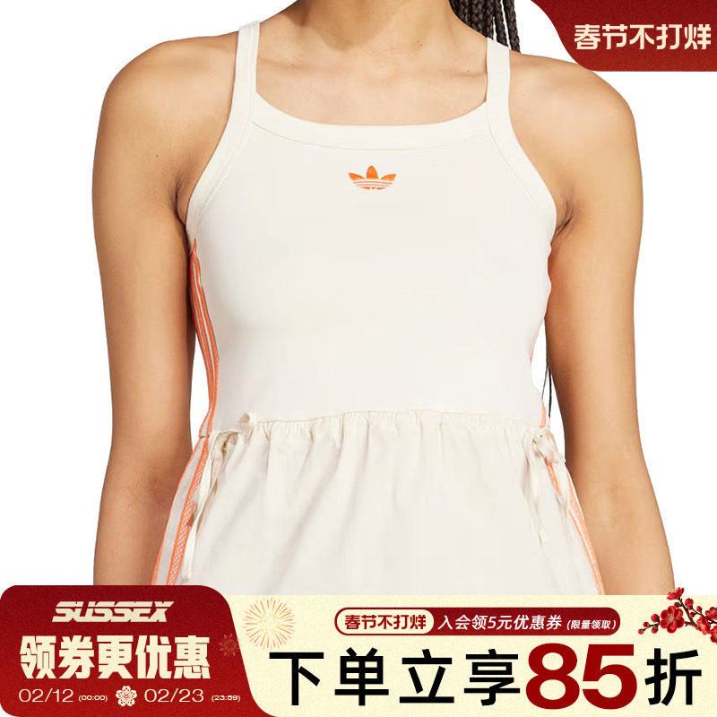 阿迪达斯三叶草夏季女子运动休闲无袖T恤背心KC0765