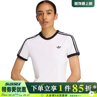阿迪达斯三叶草春季女子运动休闲圆领短袖T恤KD3683