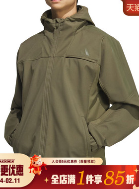 阿迪达斯冬季男子运动休闲连帽夹克外套KA1305