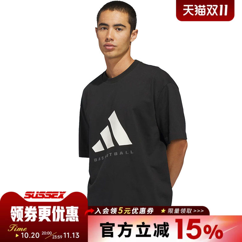 阿迪达斯运动训练休闲T恤