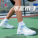 学生水泥地实战战靴子 乔丹男鞋 夏季 薄网透气篮球鞋 低帮白色运动鞋