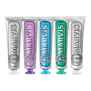 Marvis玛尔仕意大利进口薄荷牙膏套装85ml*5清新口气去黄亮白护龈