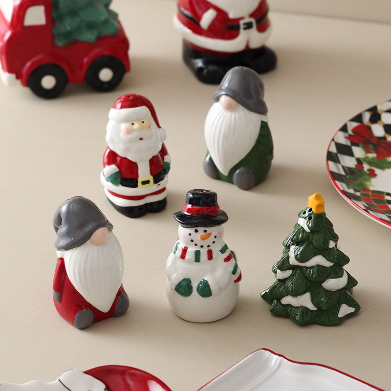 雪人圣诞老人盐罐地精圣诞树调料瓶可爱精灵陶瓷调味罐胡椒罐,家居饰品,桌面摆件,淘宝优惠券,粉丝福利购,淘宝优惠卷