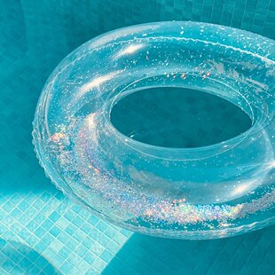 游泳圈成人儿童加大加厚男女救生圈充气腋下圈大人亮片游泳装 备