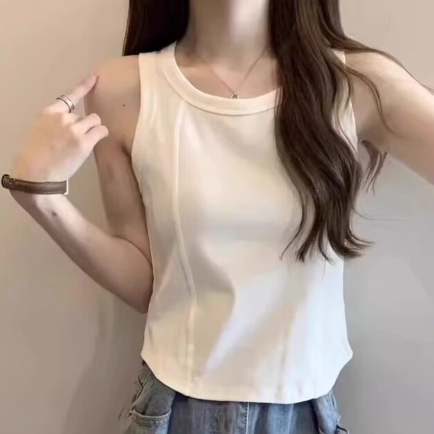 纯棉小吊带背心女内搭2026夏季新款拼接美背外穿打底上衣短款背心