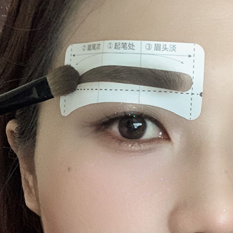 美俏画眉神器猫咪套盒懒人脸部印章辅助器初学者画眉卡贴防水眉粉