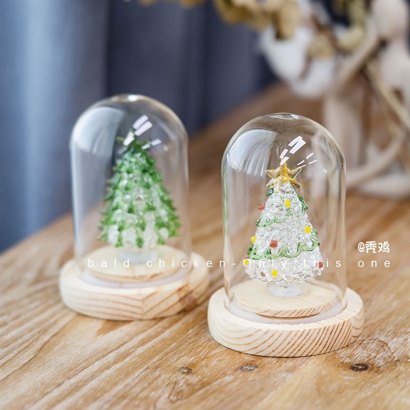 “在等摆花 耶诞树 新年烟火”琉意耶诞树创璃桌U面雪件送礼好物