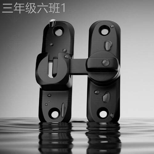 通用型家用多用型门锁加厚门栓免销打插明门平孔栓门开防盗锁门扣