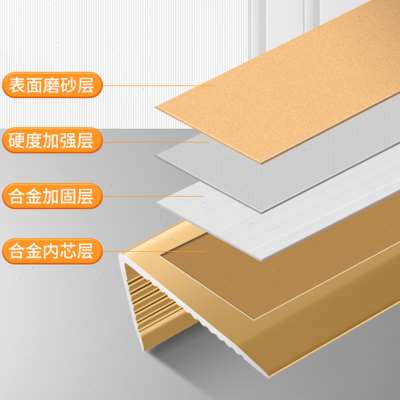 铝合金L型直角木地板收边条金属瓷砖收口条7字包边条压边条封边条