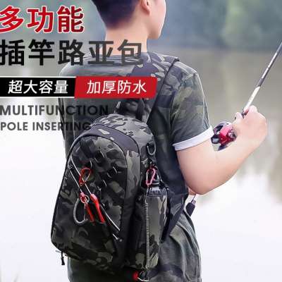 路亚包斜挎多功能腰包单肩背包胸包竿包钓鱼包装备专用收纳工具包