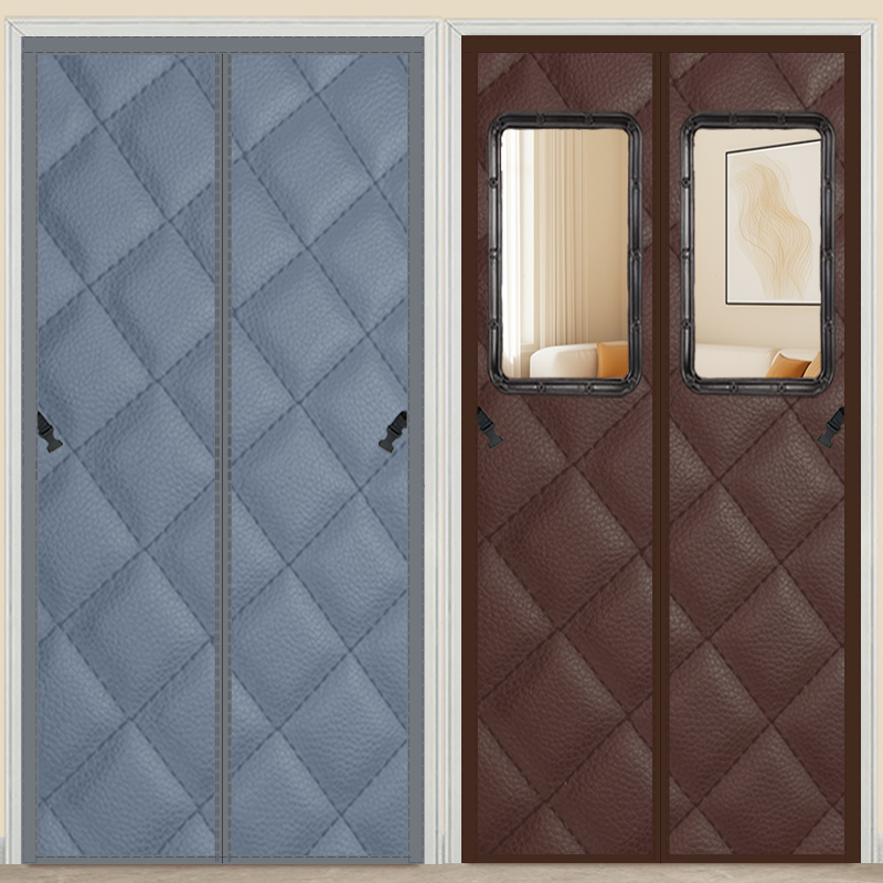 加厚PU冬季棉门帘农村家用