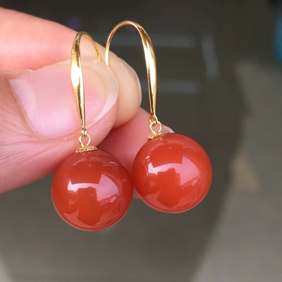 保山冰红耳环雅露喜庆时尚潮流