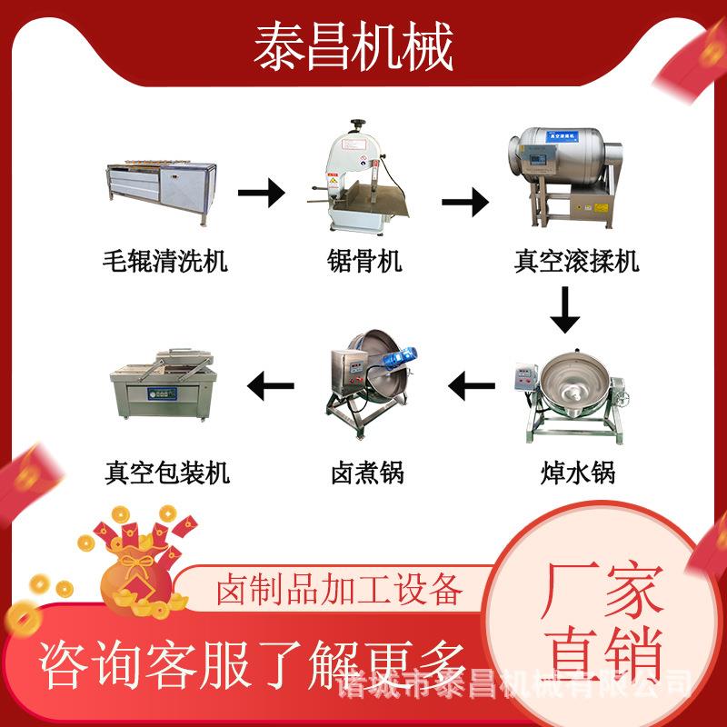 卤制品加工设备 猪耳朵猪头卤肉制品设备 卤肉类食品加工成套设备