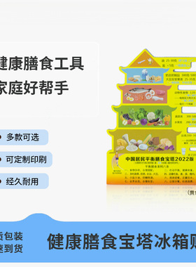 健康平衡膳食营养指南宝塔冰箱贴均衡饮食金字塔磁性