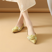 船鞋 品牌尖头法式 软底不累脚仙女风瓢鞋 女2025年秋季 晚风平底单鞋