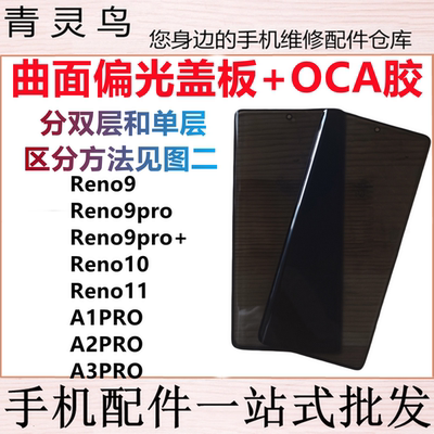 适用Reno9/9pro+/10曲面偏光盖板