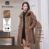 毛呢气质大衣品质感保暖简约长袖 马天奴早秋新款 纯色翻领长款 外套