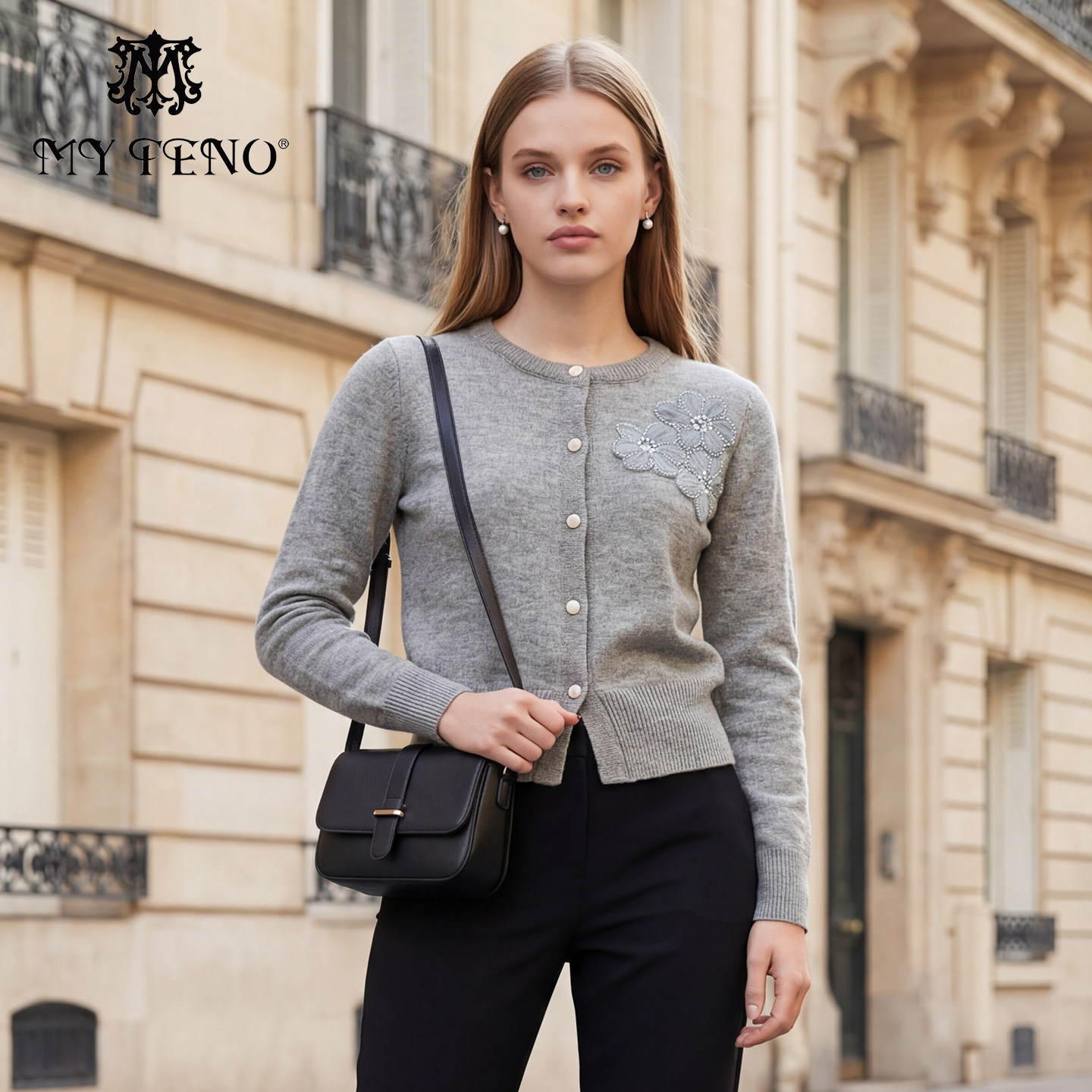 马天奴2025春夏新款纯色圆领单排扣针织开衫绣花女装修身时尚百搭,女装/女士精品,毛针织衫,淘宝优惠券,粉丝福利购,淘宝优惠卷