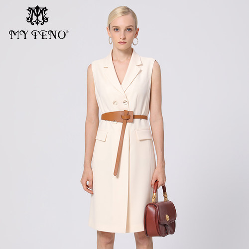 马天奴醋酸西装连衣裙