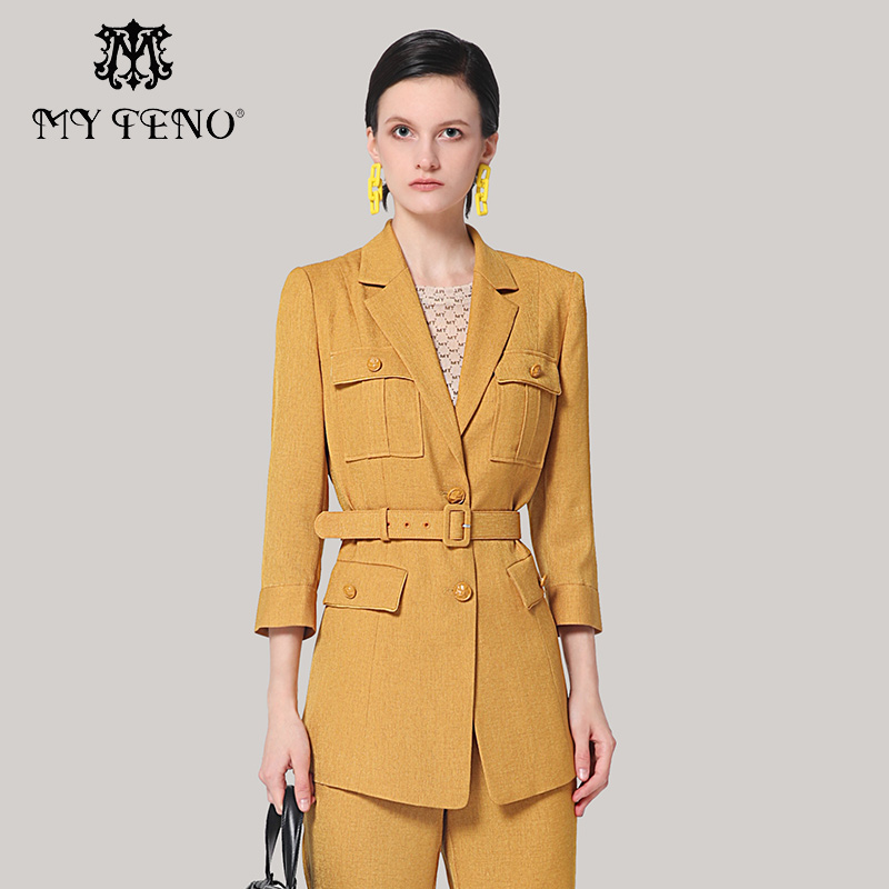 马天奴通勤收腰西装外套