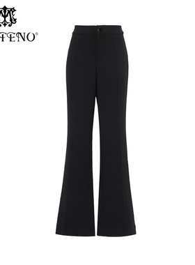 专柜正品马天奴女醋纤微喇裤开衩长裤子时尚秋MRS175PNX0