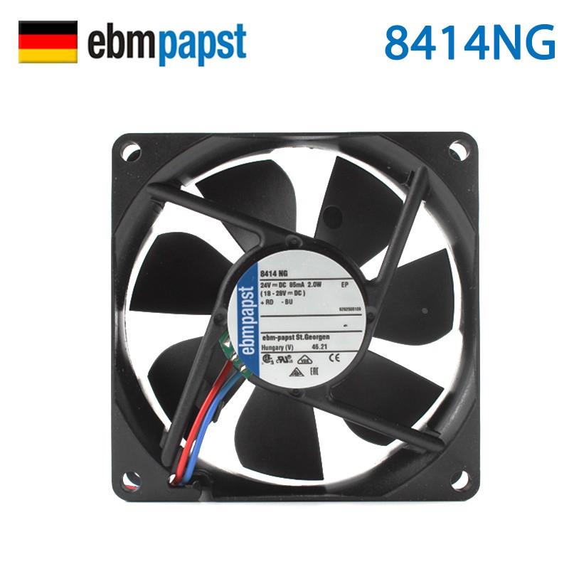 进口ebmpapst风机8414NG 8025 24V 2.0W 85mA静音变频器散热风扇