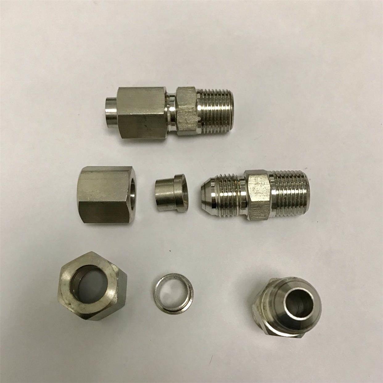 ZG3/8-10 扩口式不锈钢接头 外牙3分 16mm PT3/8 扩外径10mm铜管