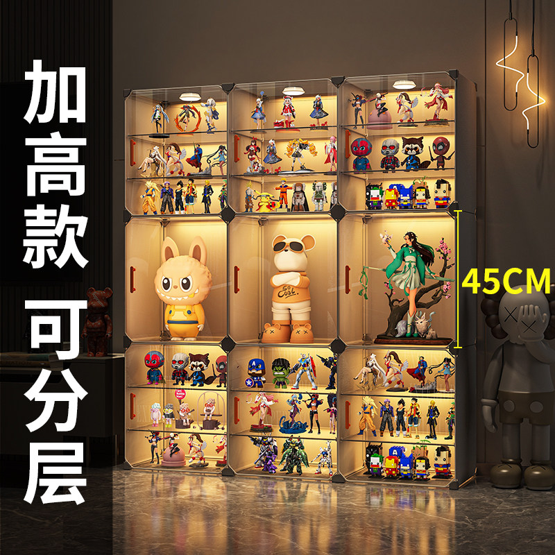 【45CM加高丨可分层】手办展示柜图片