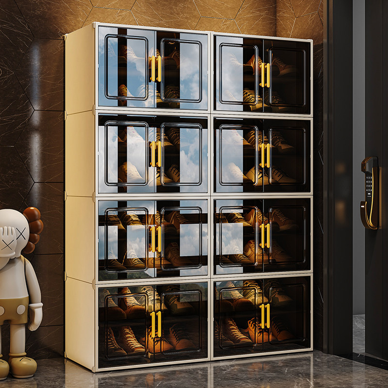 透明鞋盒收纳盒鞋柜家用门口室内鞋子神器一体靠墙入户多层鞋架子,收纳整理,鞋盒,淘宝优惠券,粉丝福利购,淘宝优惠卷