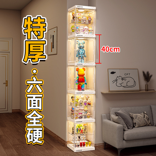 手办展示柜家用透明适用乐高盲盒收纳架子玩具积木摆件模型展示盒