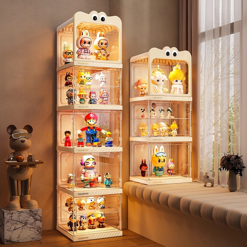 【卡通萌眼手办展示柜】高清透明