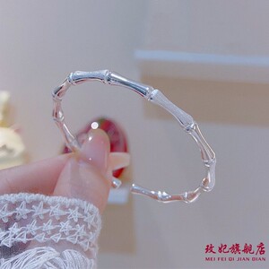 竹节纯银手镯女小众轻奢高级感