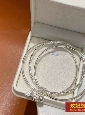 原创设计女银饰正生纯银足银手镯