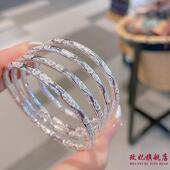 玫妃正生平安招财吉言闭口纯银手镯足银9999百搭时尚 送女友礼物