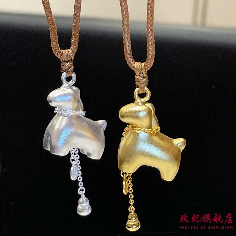 小马葫芦纯银项链女个性简约百搭