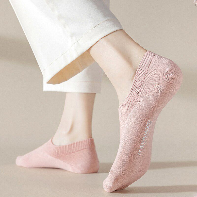 袜子女秋冬季纯棉防滑不掉跟薄款隐形船袜女秋季隐形浅口短袜棉袜
