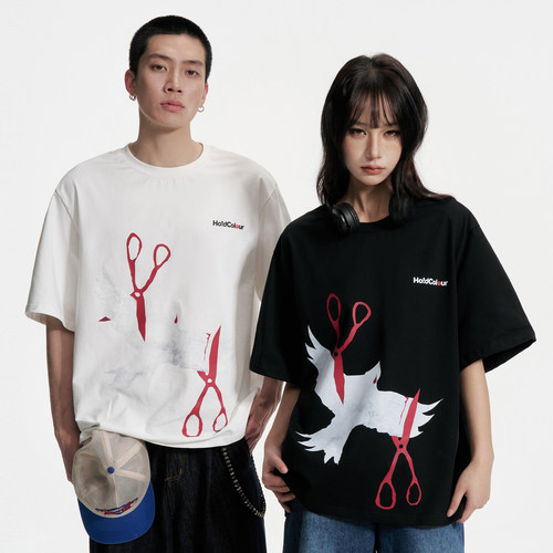 反战印花重磅纯棉300G短袖T恤