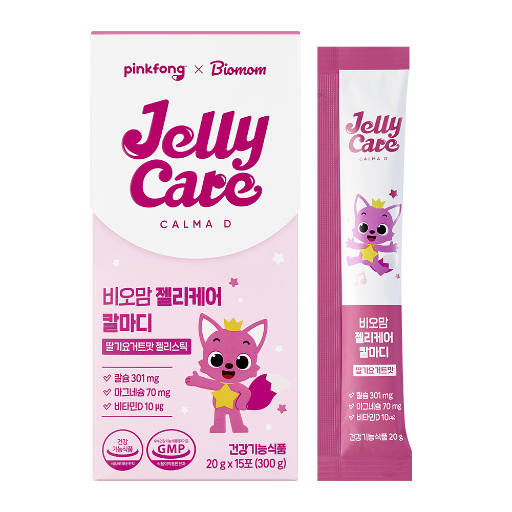 [爱德专属]韩国直邮Biomom草莓酸奶味营养果冻棒小零食20g*15包