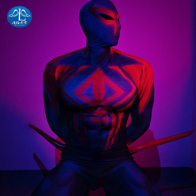 蜘蛛侠纵横宇宙cosplay紧身衣2099cos服连体服装万圣节全套现货图片