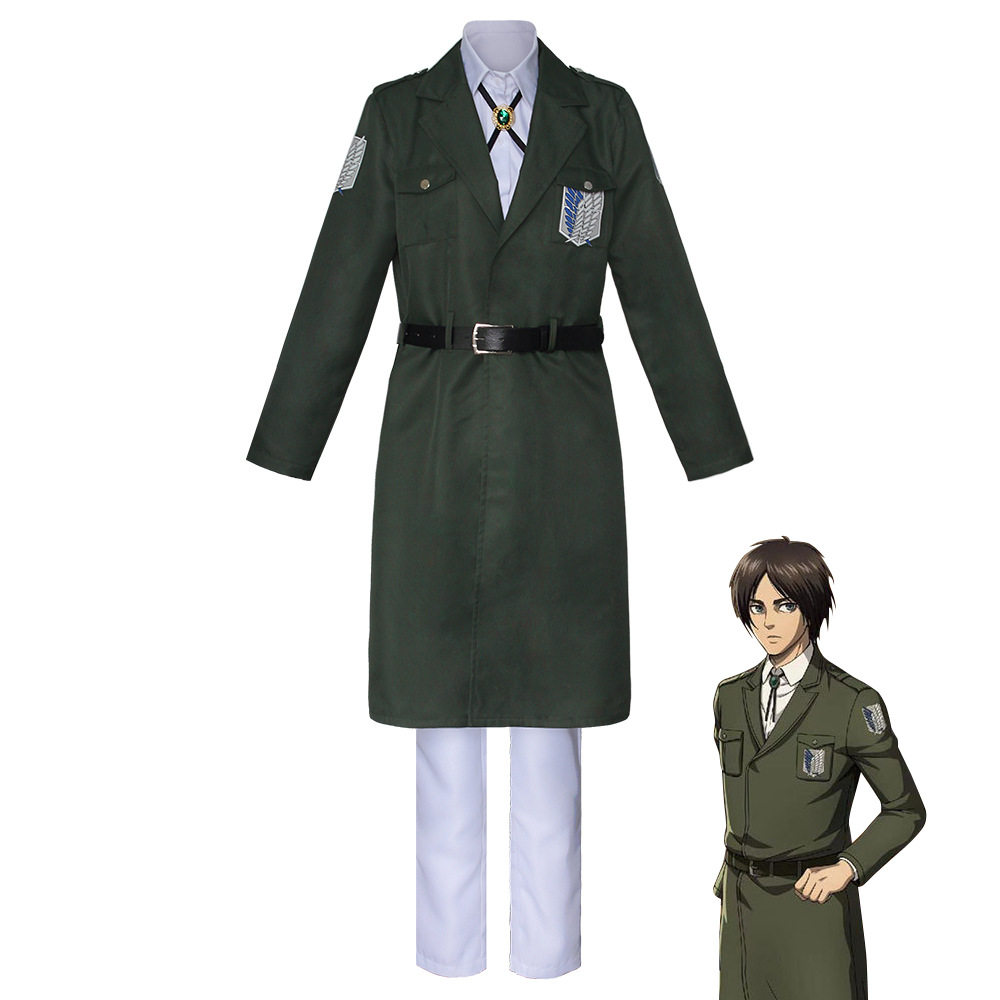 进击的巨人第四季风衣绿巨人调查兵团团服cosplay服军绿色大衣