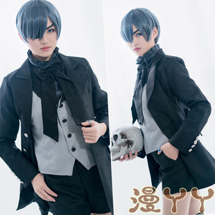 现货送戒指眼罩黑执事cosp夏尔cosplay服装夏尔恶魔动漫