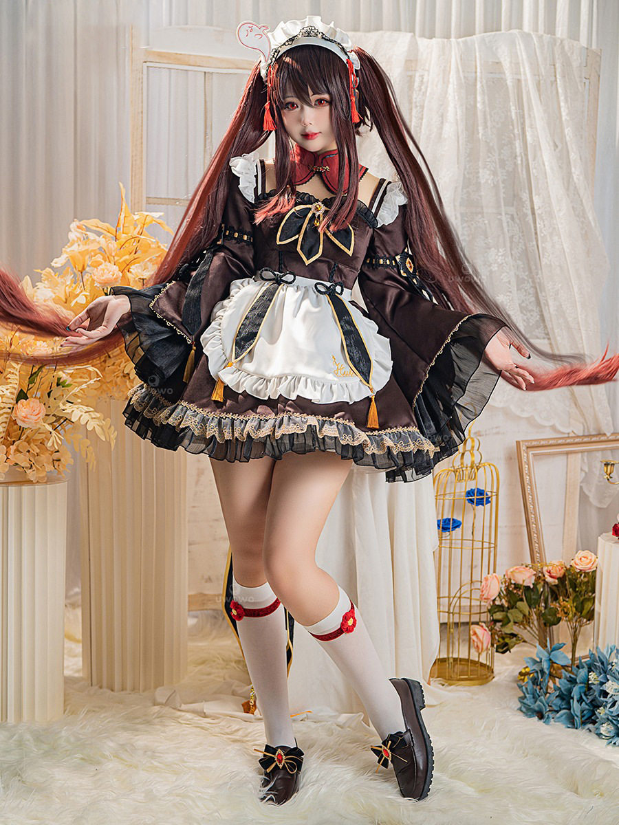原神cos胡桃同人女仆cosplay服装女动漫服装全套