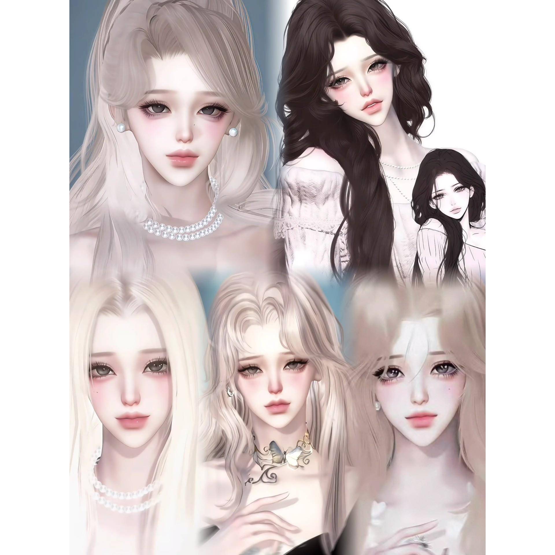 发5 米娅 春眠 浅纱痣 柔绪 轻眠 一本花集 逆水寒手游捏脸女通用