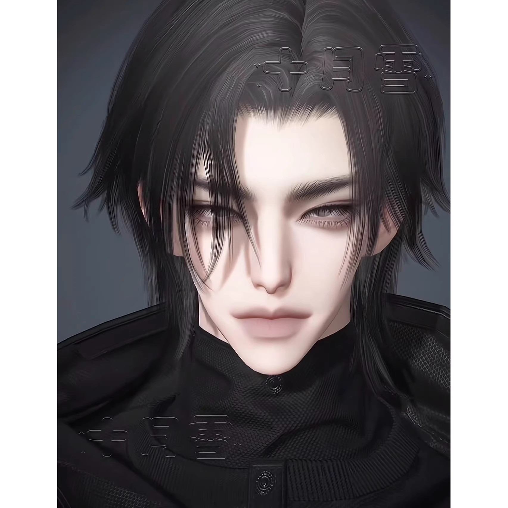 焚叙 十月雪 高冷禁欲系 逆水寒手游捏脸男通用